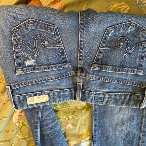 Adriano Goldschmied Jeans 24R blue destroyed made in USA TOMBOY relaxed straight - Picture 4 of 6